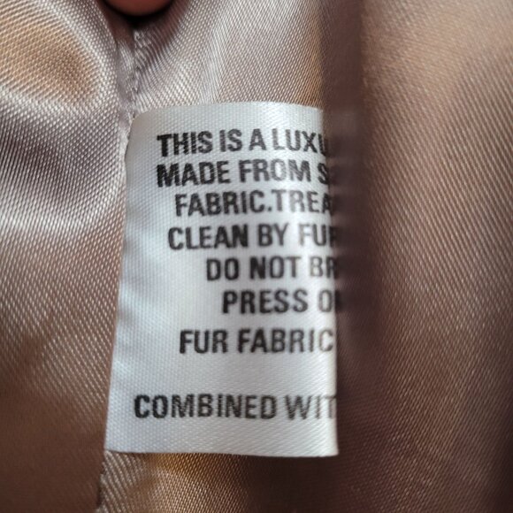 Luxurious Faux Fur & Leather Belted Coat Jacket Made In England - Picture 10 of 16